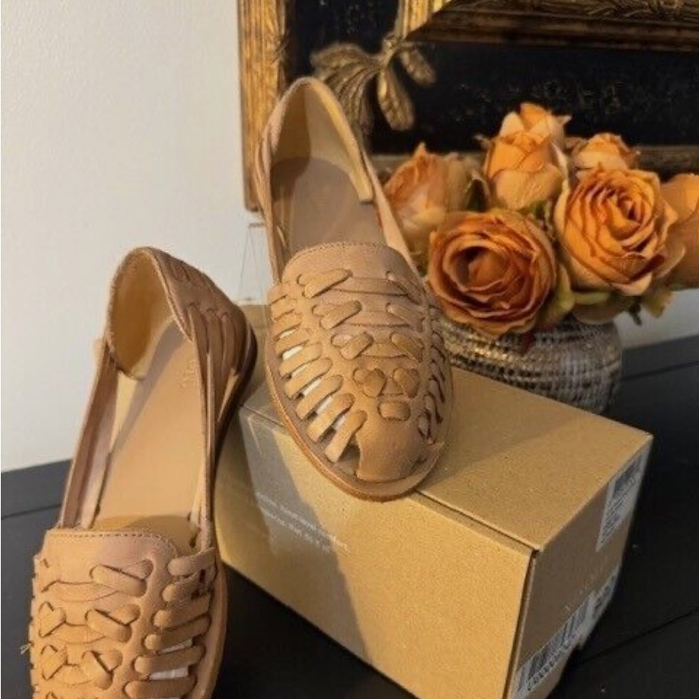 Nisolo Brown Leather Huarache Sandals 6.5